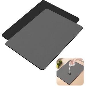Draining Mat Pack of 2 40 x 30 cm Matte Coffee Maker Coaster Drying Mat Tableware for Kitchen Bathroom Countertop Non-Slip