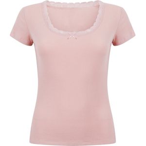 Hunkemöller Pyjamaset Rib Lace Roze S