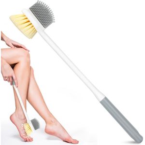 JGS ® Ergonomische Doucheborstel met Lange Steel voor Voet- en Rugreiniging in de Douche
