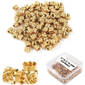 Allecto Plus - 120 stuks 3D Printing Messing Moeren M25x35x4mm Threaded Heat Set Inserts - Gekartelde Warmte-inbedding Moeren - 3D Printing Onderdelen - Automotive Kunststof Behuizing.