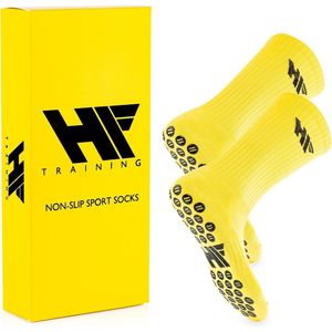 1 paar antislip voetbalsokken met rubberen noppen (uniseks) – voetbalsokken met grip voor dames en heren – antislip voetbalsokken lang – sportsokken ademend