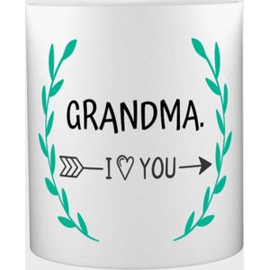 Akyol - grandma i love you koffiemok - theemok - Oma - de liefste oma - verjaardag - cadeautje voor oma - oma artikelen - kado - geschenk - 350 ML inhoud