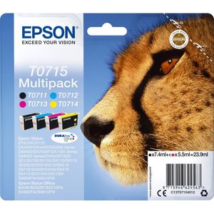 Epson T0715 - Inktcartridge - Multicolor / Zwart
