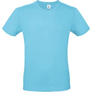 2-Pack herenshirt '150' met ronde hals B&C Collectie Turquoise maat XS