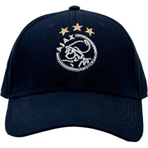 Ajax-cap navy met wit logo senior