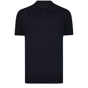 Felix Hardy - Tricot Polo Shirt - Navy - Korte Mouwen - Heren