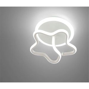 Goeco Plafondverlichting - 25cm - Klein - 16W - LED - Koel Wit Licht - 6500K - Stervorm - Voor Woonkamer, Kinderkamer, Gang, Zolder, Trap