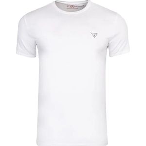 Guess - T-shirt - Wit - Heren - Stretch Katoen
