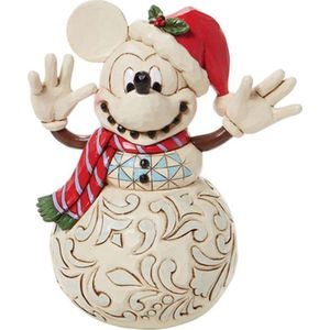Disney Traditions Mickey Mouse Sneeuwpop Beeldje – Magisch Beeld Van Mickey Mouse In Een Sneeuwpop Vorm