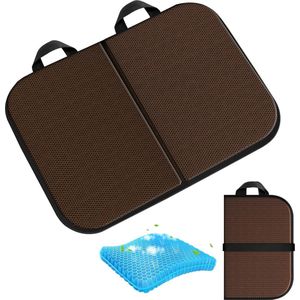 Inovra ® Zitkussen Draagbare reiskussens, 16,5 groot formaat superdik opvouwbare stoel zitkussen lichtgewicht voor auto bureaustoel rolstoel, decubitus stuitbeen pijnverlichting