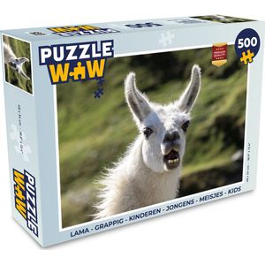 Puzzel Lama - Grappig - Kinderen - Jongens - Meisjes - Kids - Legpuzzel - Puzzel 500 stukjes