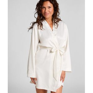 Hunkemöller Dames Nachtmode Kimono Bruid Satijn - Wit - maat XL/XXL