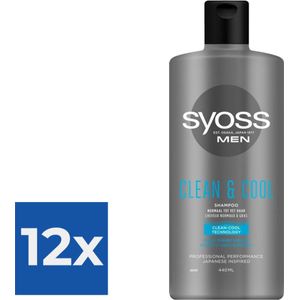 Syoss Men - Shampoo - Clean & Cool - 440ml x 12
