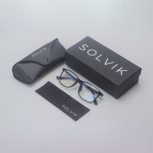 SOLVIK® Anti Blauwlicht Bril - Anti Blauw Licht Filter - Zonder Sterkte - Computer bril - Game Bril - Slaapbril - Blue Light Blocking Glasses ZWART