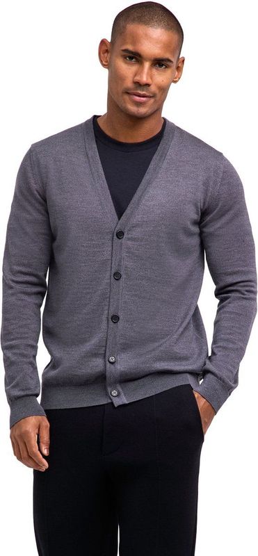 FALKE - Basic New Merino - Cardigan - Grijs