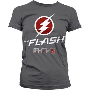 The Flash Riddle Girly T-Shirt Damen Dark-Grey-S