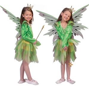 Groen elfen jurk voor meisjes - Verkleedkleding - Maat 152