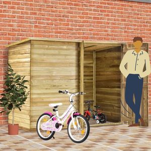 Fietsberging - Fietsenhok - Stalling - Tuinschuur - Huis - Overdekt - Geïmpregneerd grenen hout - Scooter - Fiets