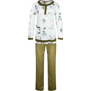 Dames pyjama Fine Woman gebloemd legergroen XXL