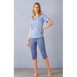 Blauwe Hajo pyjama wildlife patroon - Blauw - Maat - 48/50