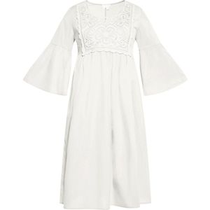 usha - Midi-jurk - Zwart - Korte Mouwen - Boho-inspiratie