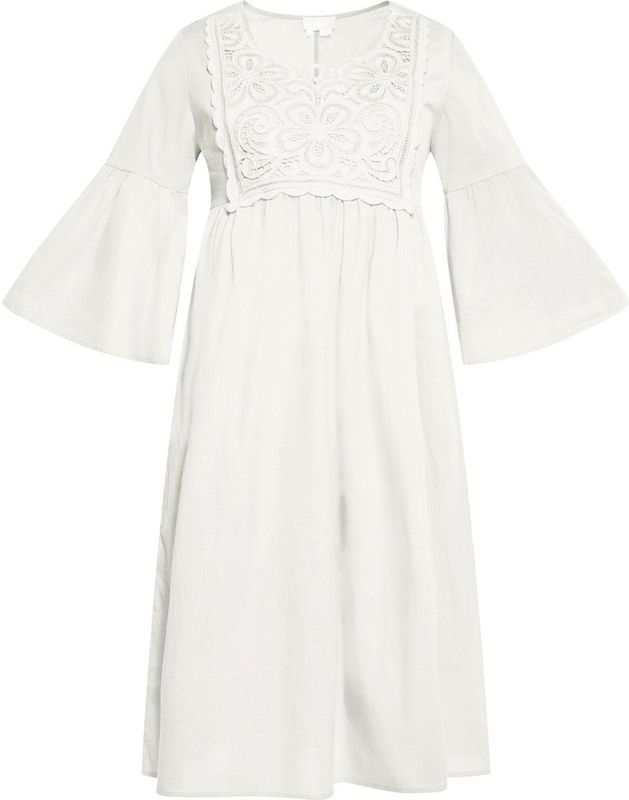 usha - Midi-jurk - Zwart - Korte Mouwen - Boho-inspiratie