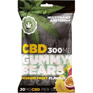 3 x Passion Fruit Flavoured CBD Gummy Bears (300mg)
