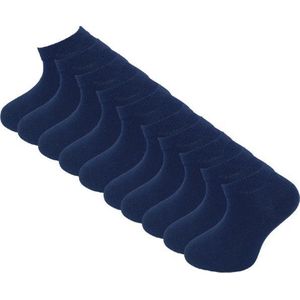 10 paar Kids Sneakersokken - Marine - Maat 19-22