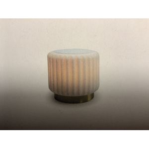 Atelier Pierre Dentelles speaker met licht D13.5cm H12.5cm wit - basis goud