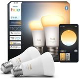 Philips - Hue Smart lamp - Wit - A60 - 2 stuks - Zigbee - White Ambiance