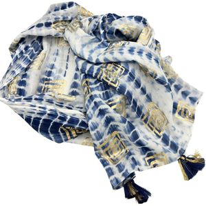 Nomad Sari On the Med Collectie - Pario - Blauwe Tie Dye & Blockprint