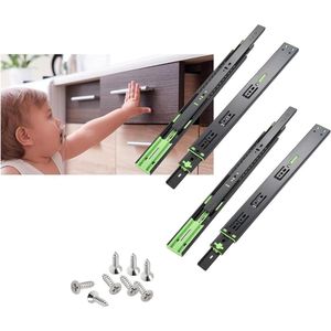 Zachte dichte ladeglijbaan - 2 paar - 14 inch - volledige verlenging - 100 pond laadvermogen