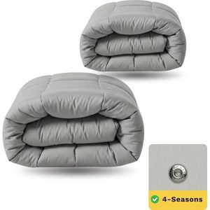Zelesta - Wonderbed - Katoenen Dekbed - Morning Grey - 140x200 - 4 Seizoenen Dekbed