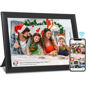 Digitale fotolijst 10,1 inch met WiFi en touchscreen - 1280 x 800 resolutie, 16 GB geheugen, muurmontage en automatische rotatie