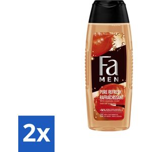 Fa Men - 2 in 1 Douchegel & Shampoo - Guarana Parfum - 250 ml - Voordeelverpakking - 2 stuks