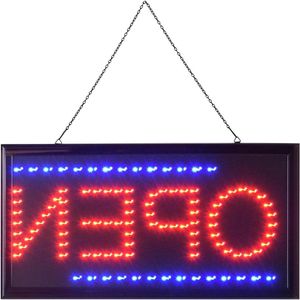 Led OPEN neon bord - lichtreclame voor bar - 25 x 48 cm .
