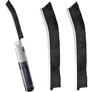 Hoekreinigingsborstel met gietertuit en 3 opzetborstels - 2-in-1 spleetreiniger voor badkamer, douche, keukentegels - Hoeken en vloerranden reinigen met gemak