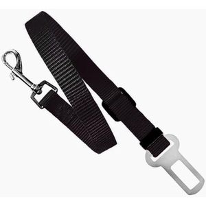 Verstelbare veiligheidsgordel voor honden en andere huisdieren in zwart