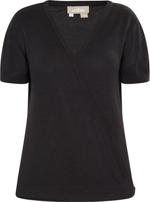 usha - Gebreide Trui - V-Ausschnitt - Katoenmix