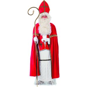 Wilbers & Wilbers - Sinterklaas Kostuum - De Enige Echte Sint Budget - Man - Rood - One Size - Sinterklaas - Verkleedkleding