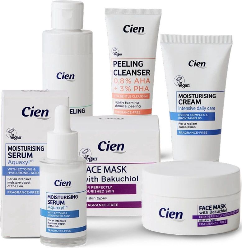 Cien Pure Glow gezichtsverzorgingslijn compleet 5 stuks