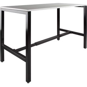 Bartafel althena breed 140cm diep 80cm bladkleur havanna framekleur zwart (ral9005)