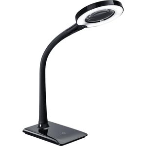 LED Bureaulamp - Tafelverlichting - Trion Lumpa - 5W - Warm Wit 3000K - Rond - Mat Zwart - Kunststof