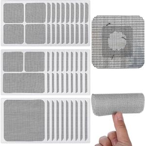 30 vellen vliegengaas reparatieset - zelfklevende glasvezel - ramen en deuren - schermreparatie tape - 3 maten .