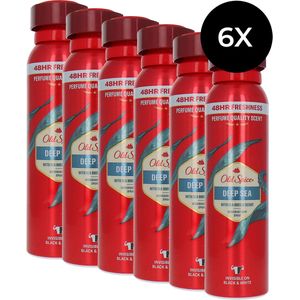 Old Spice Deodorant-Body Spray Deep Sea - 6 x 150 ml