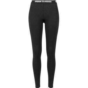 Urban classics ladies logon leggings  in kleur zwart in maat S