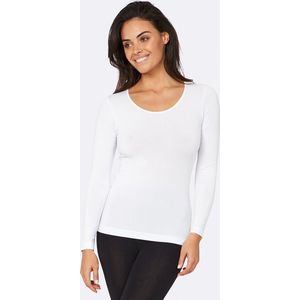 Boody - Bamboe Dames top lange mouw - Wit / S