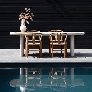 Giga Meubel Tuintafel Maya - Deens Ovaal 200cm - Beige Eco Composiet