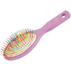Kleurrijke Houten Haarborstel met Ball Points - Ideaal voor Kinderen