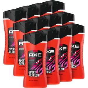 Axe Douchegel - Showergel & Shampoo 3-in-1 Sport Fresh Recharge 250ml - 12 stuks